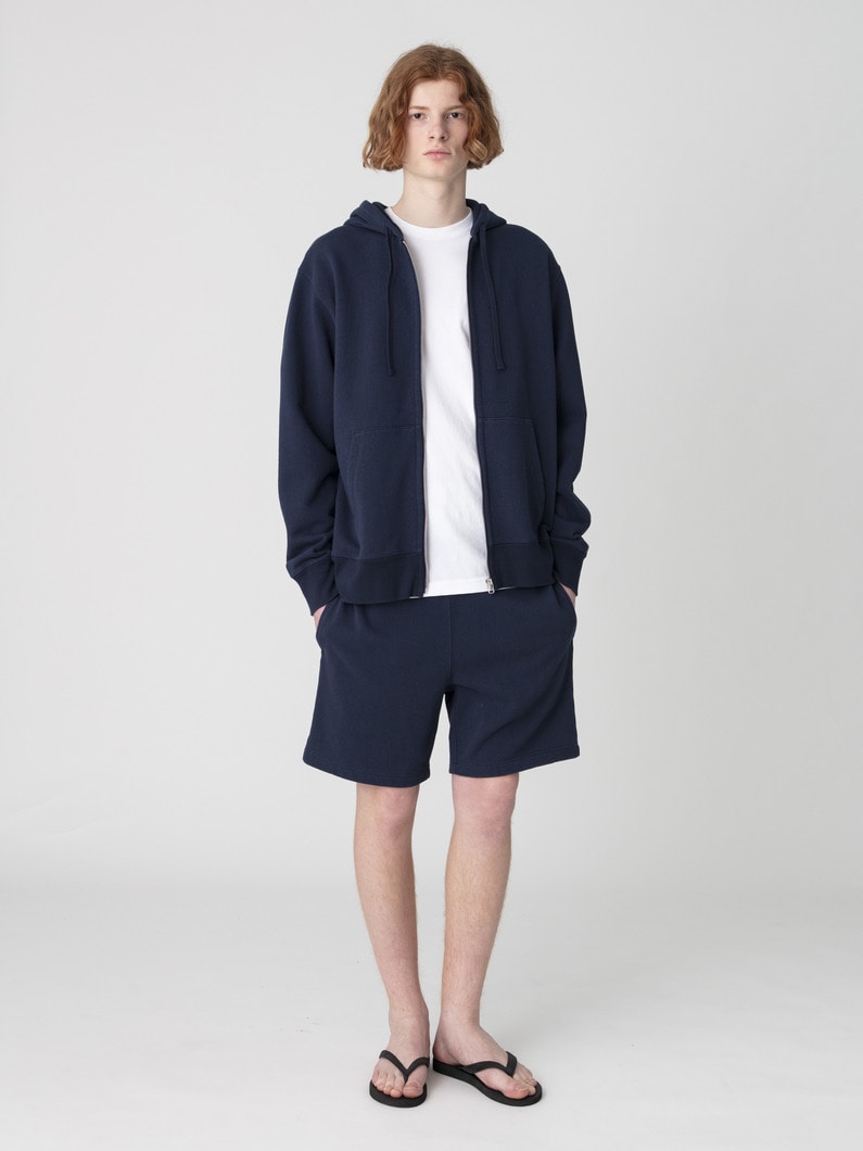 オーガニックコットン クラシック フレンチテリー スウェットショーツ（ネイビー） 詳細画像 navy 2