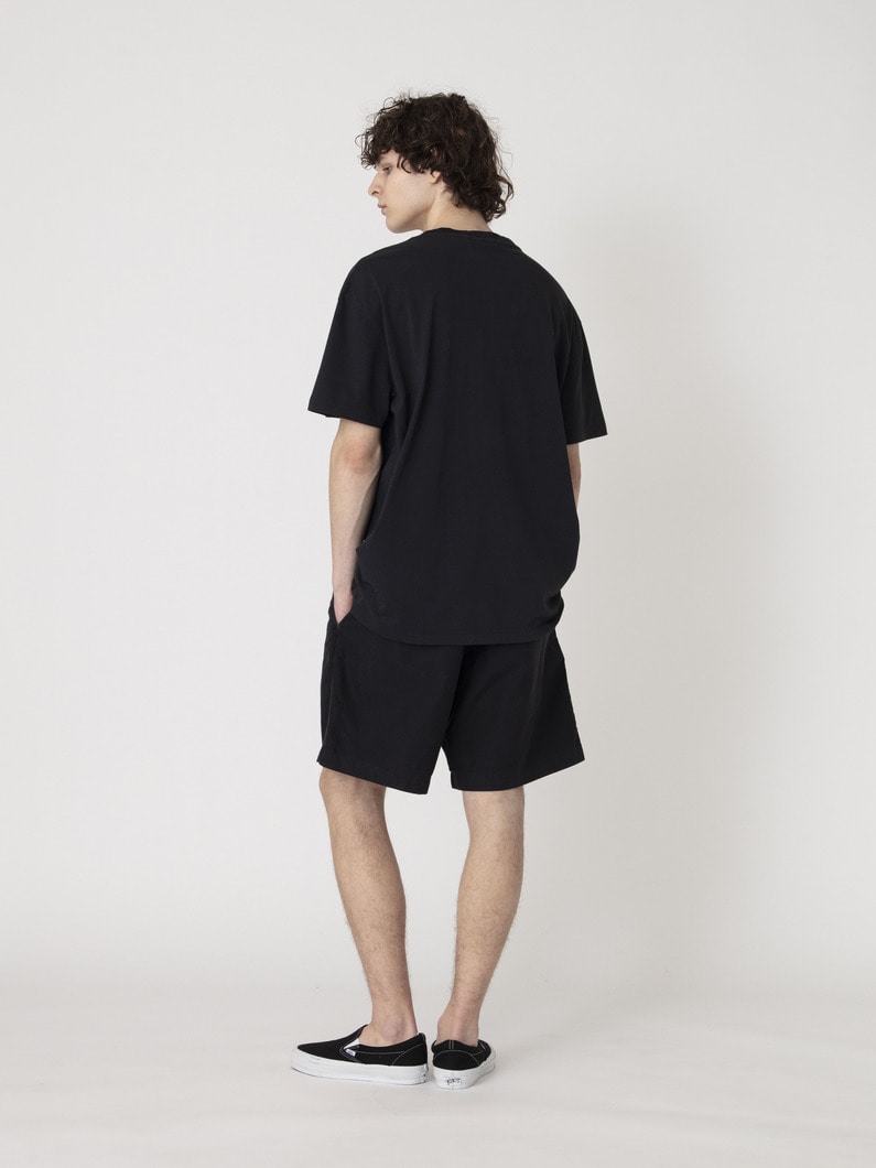 ブラックガーメントダイ オックスフォード ショーツ 詳細画像 black 3