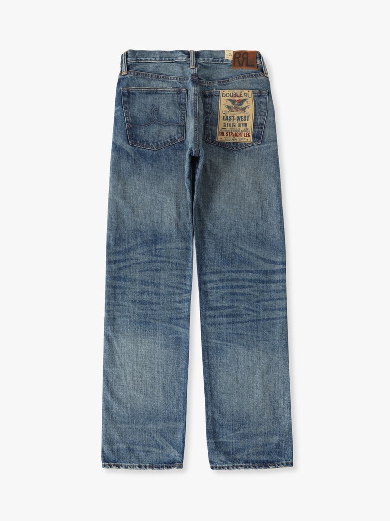 ストレートフィット 5ポケット デニムパンツ 詳細画像 blue 1