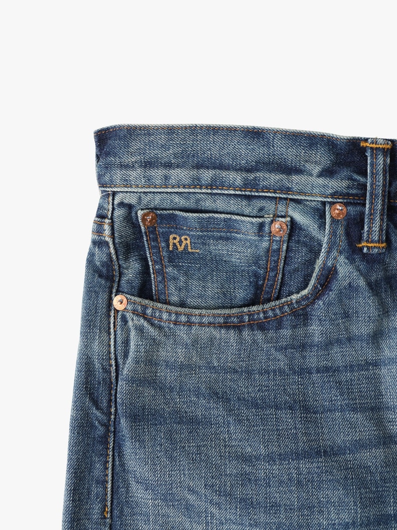 ストレートフィット 5ポケット デニムパンツ 詳細画像 blue 3