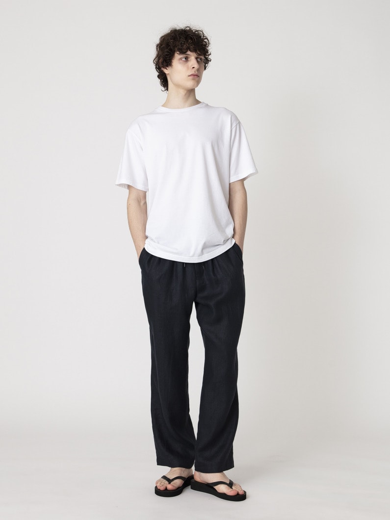 ジャパンリネン イージーパンツ 詳細画像 navy 2