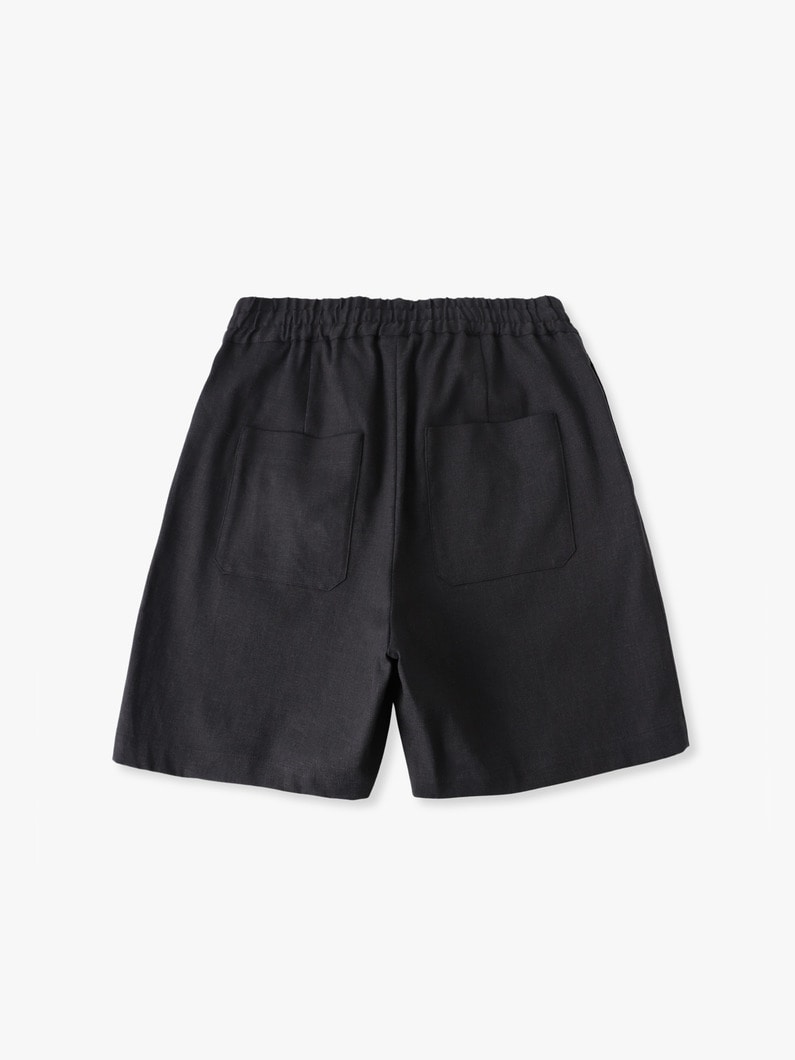 サフィリンリネン ストレッチ ショーツ 詳細画像 charcoal gray 1