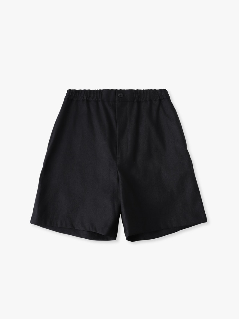 サフィリンリネン ストレッチ ショーツ 詳細画像 black