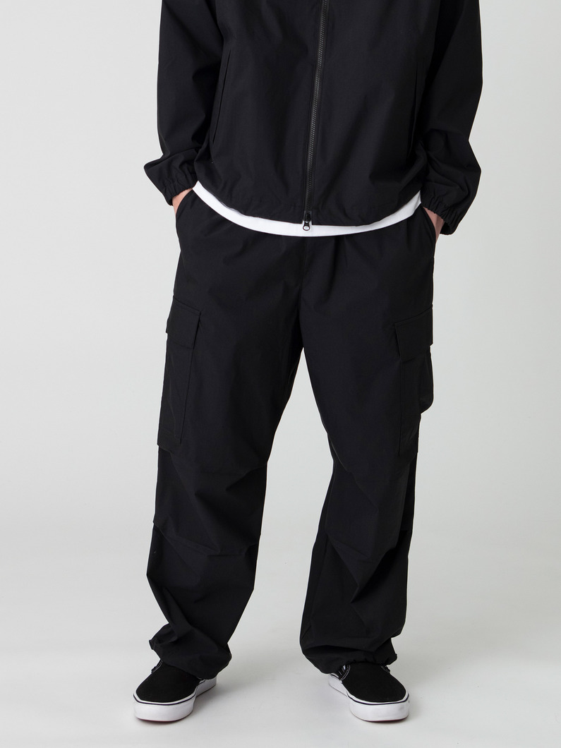 コットンポリエステル タイプライター パンツ 詳細画像 black 1