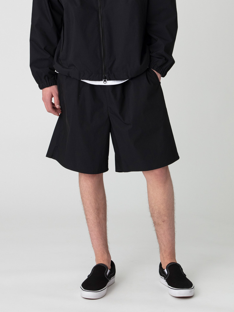 コットンポリエステル タイプライター ショーツ 詳細画像 black