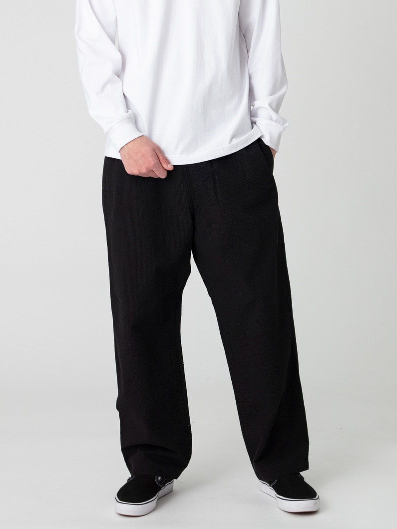 シアサッカー イージーパンツ 詳細画像 black