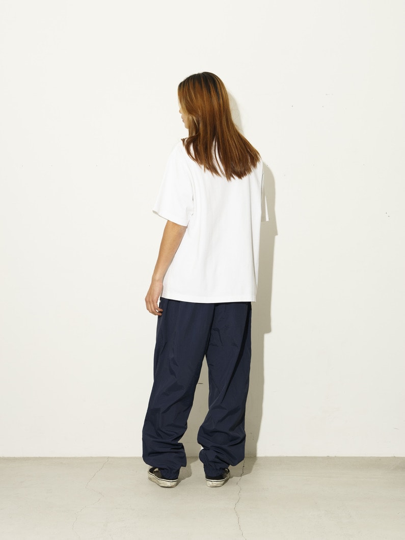 エンブロイダリーロゴ ナイロン トラックパンツ 詳細画像 navy 2