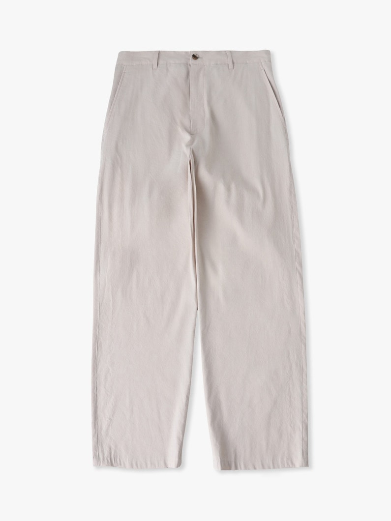ストレッチリネン テーパードフィット パンツ 詳細画像 beige 1