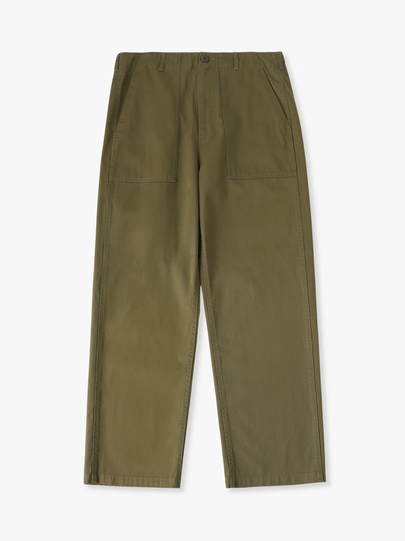 オーガニックコットン ワイドフィット パンツ 詳細画像 olive 1
