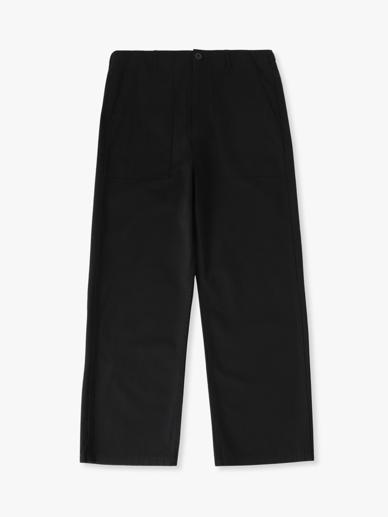 オーガニックコットン ワイドフィット パンツ 詳細画像 black