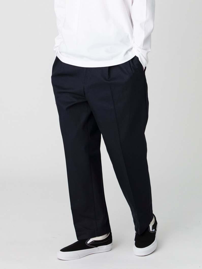 ハイデンシティー ツイル テーパードフィット パンツ 詳細画像 navy