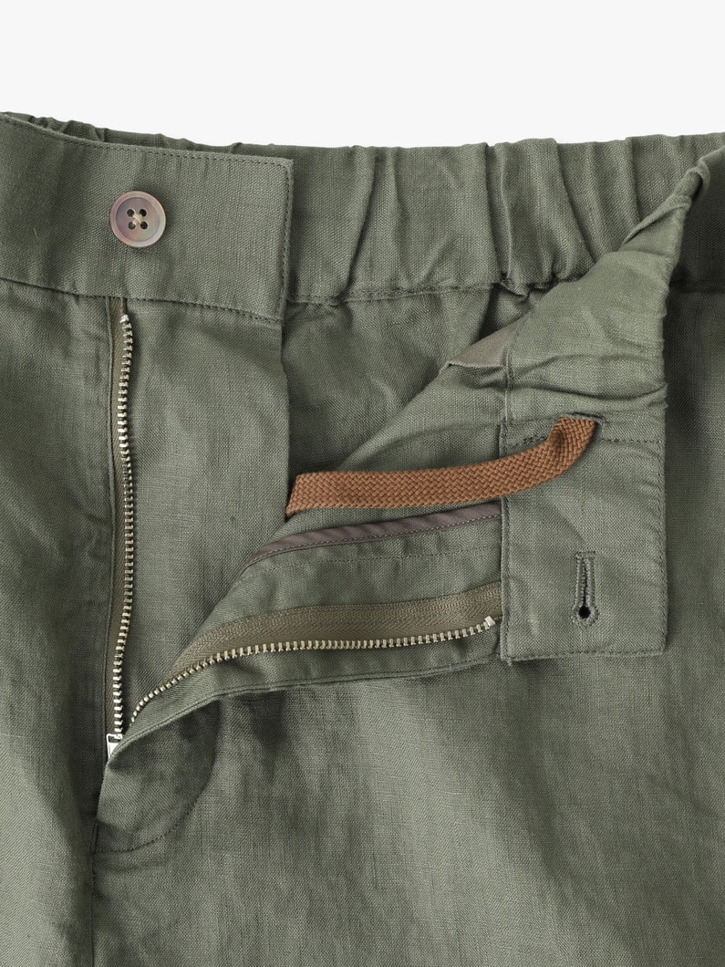 エンブロイダリー リネン イージーショーツ 詳細画像 olive 2