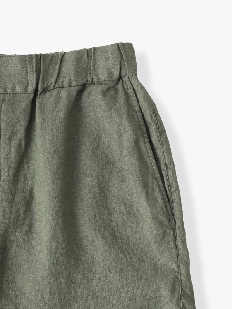 エンブロイダリー リネン イージーショーツ 詳細画像 olive 3