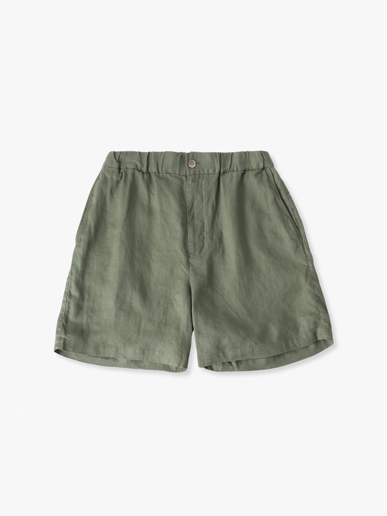 エンブロイダリー リネン イージーショーツ 詳細画像 olive 1