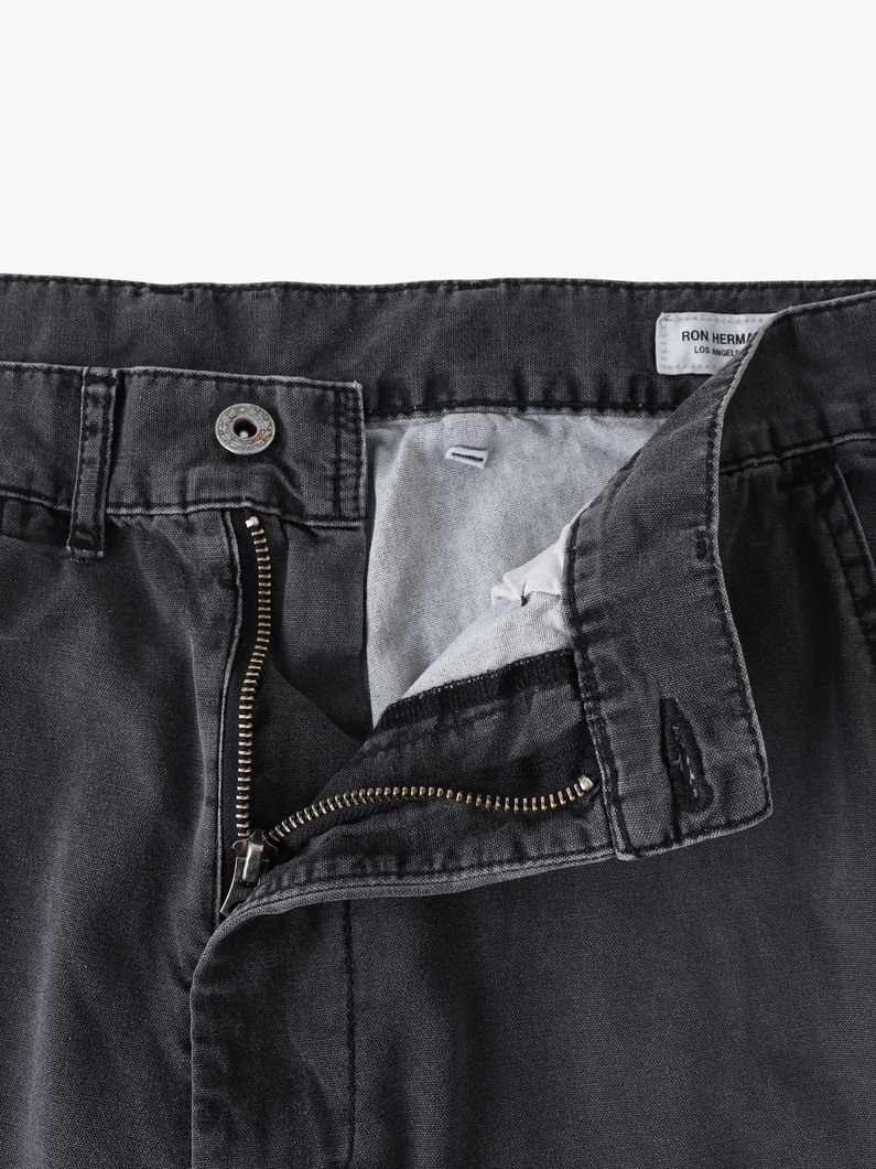 ピグメントダイ ダック ワークパンツ 詳細画像 black 2