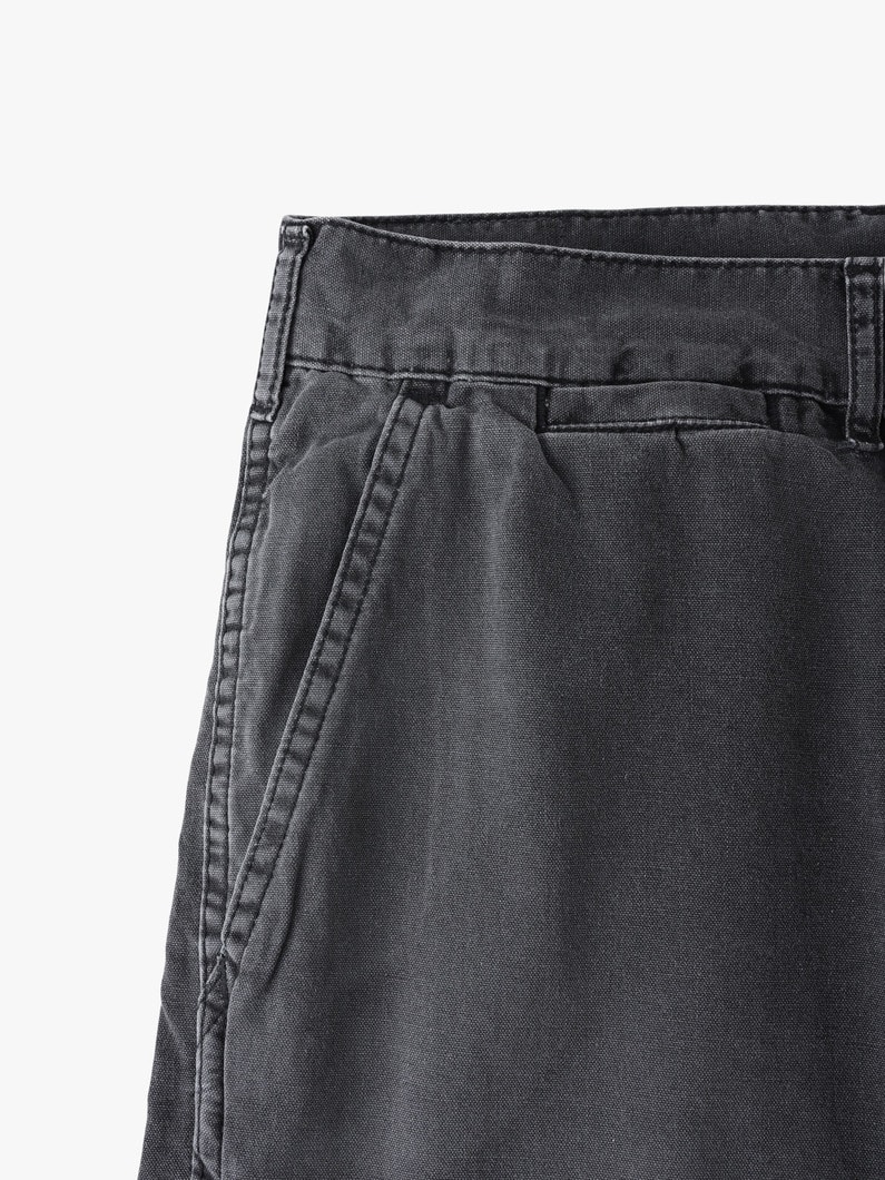 ピグメントダイ ダック ワークパンツ 詳細画像 black 3