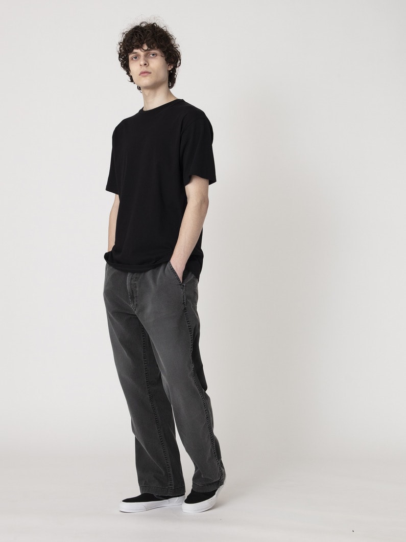 ピグメントダイ ダック ワークパンツ 詳細画像 black 2