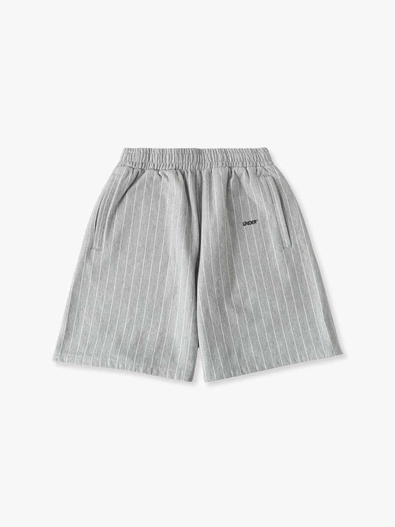 ピンストライプ スウェット ショーツ 詳細画像 gray 3