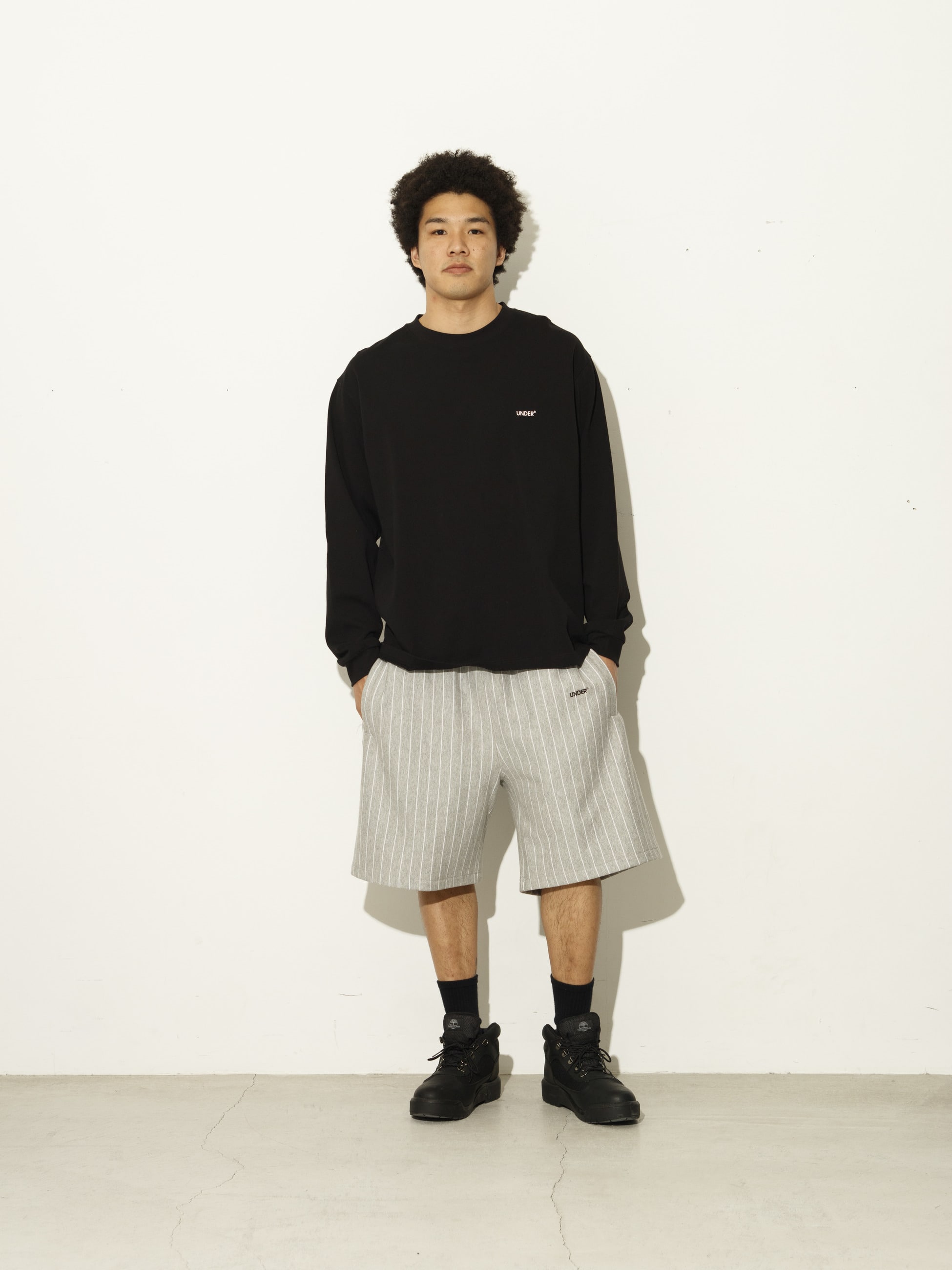 ピンストライプ スウェット ショーツ｜UNDER R(アンダーアール)｜Ron