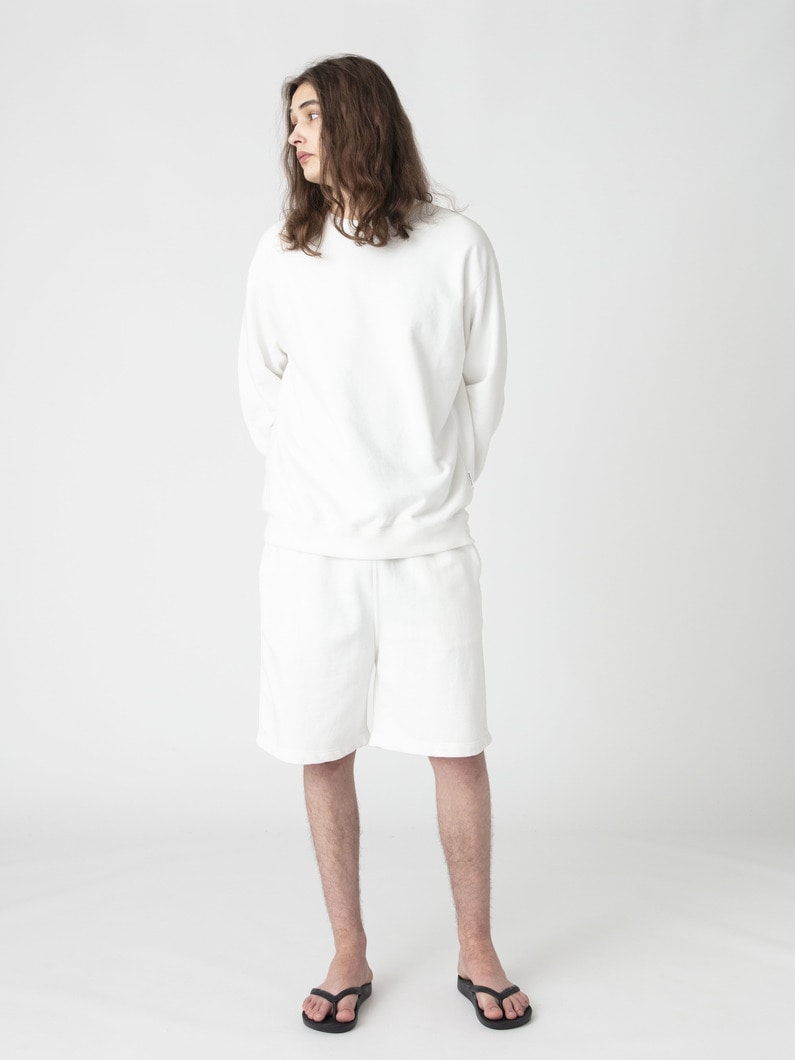ピグメントダイ USコットン スウェットショーツ 詳細画像 white 2
