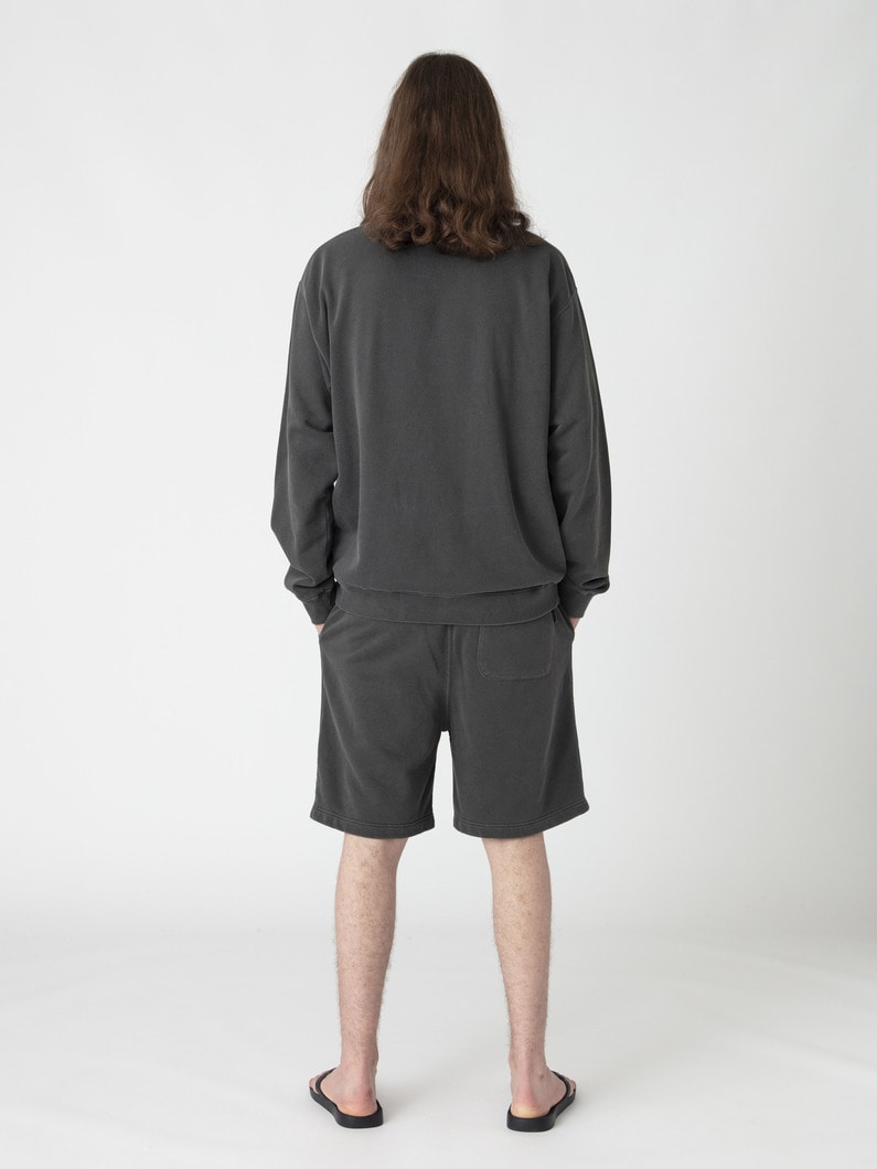 ピグメントダイ USコットン スウェットショーツ 詳細画像 charcoal gray 3