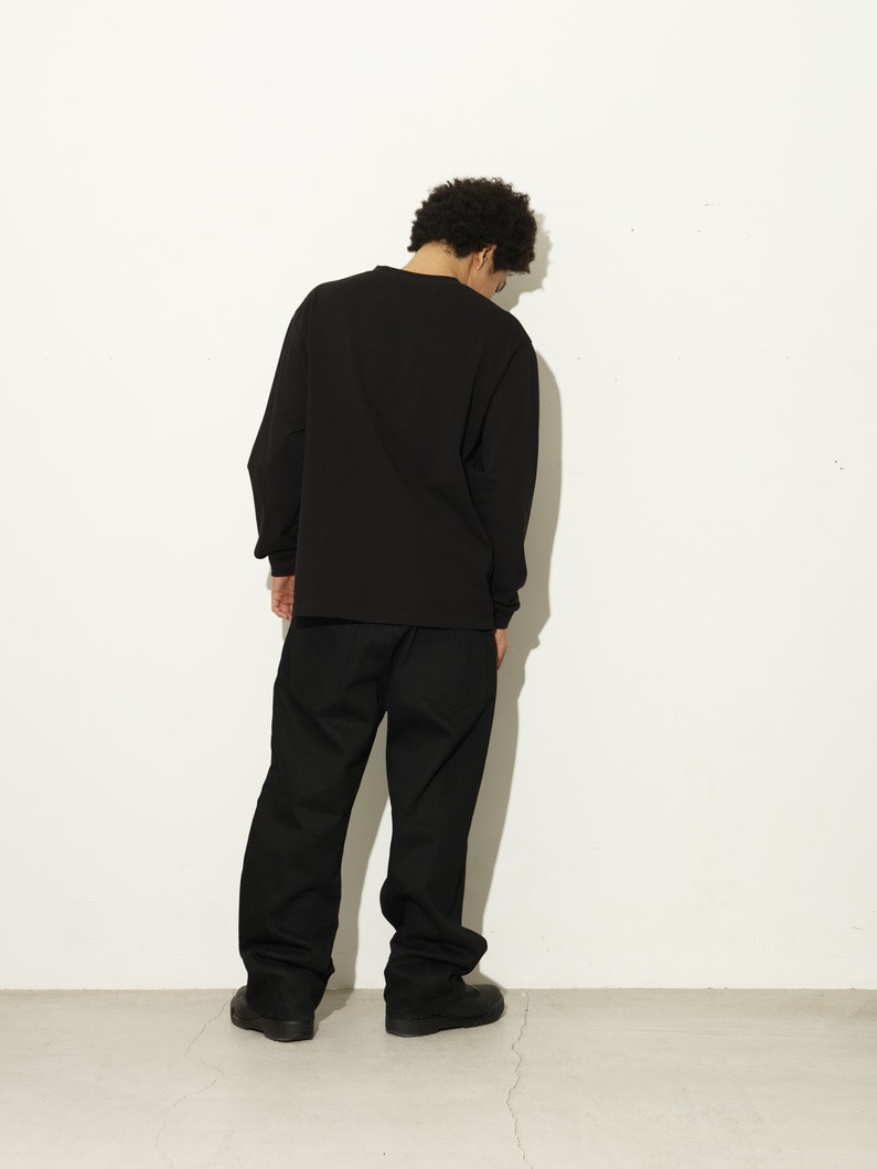ワンウォッシュ ブラック デニムパンツ 詳細画像 black 2