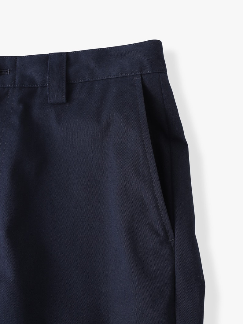 ブラッシュドコットンツイル エンブロイダリー ロゴ パンツ 詳細画像 navy 3