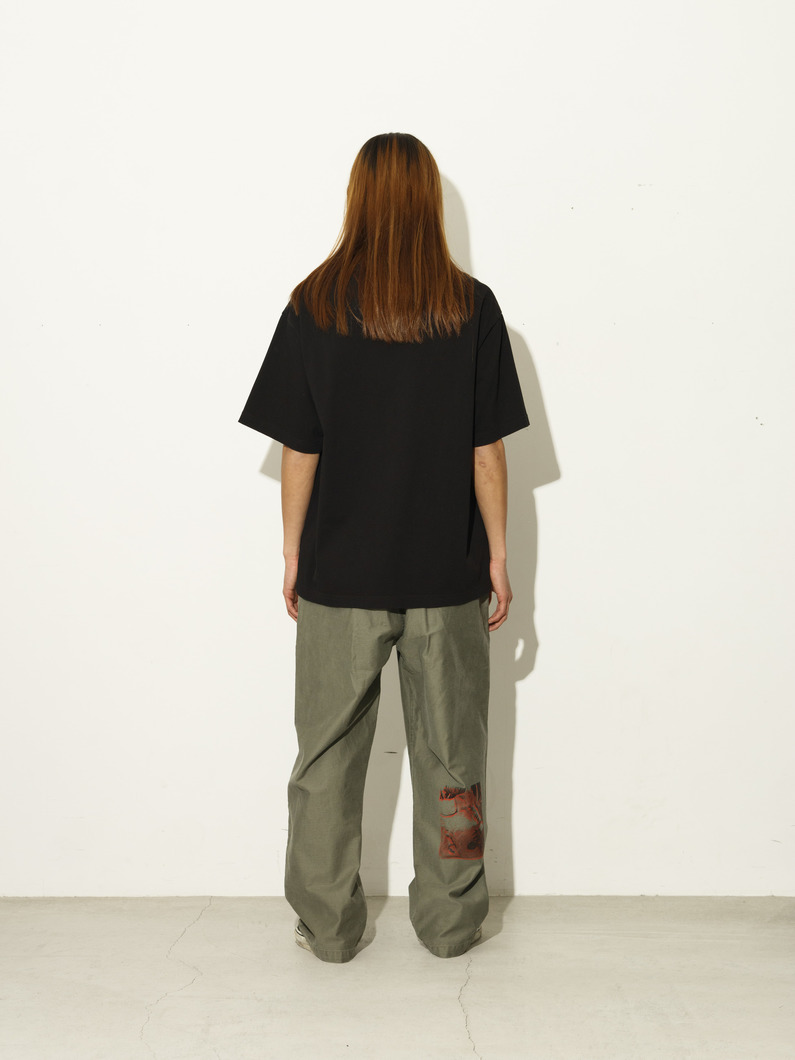 ミルコード シルクスクリーンプリンテッド パンツ 詳細画像 olive 2