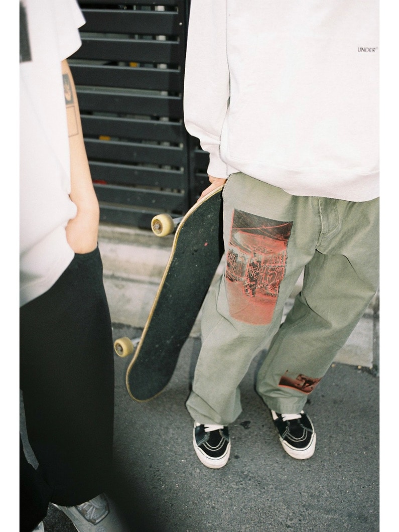 ミルコード シルクスクリーンプリンテッド パンツ 詳細画像 olive 5