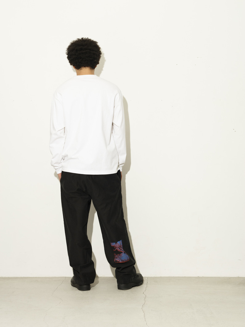 ミルコード シルクスクリーンプリンテッド パンツ 詳細画像 black 2