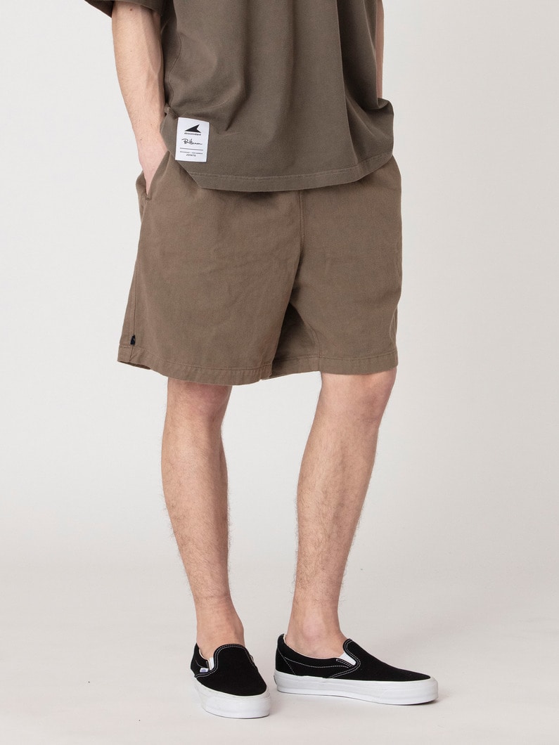 ピグメントダイ ショア ツイルショーツ 詳細画像 brown