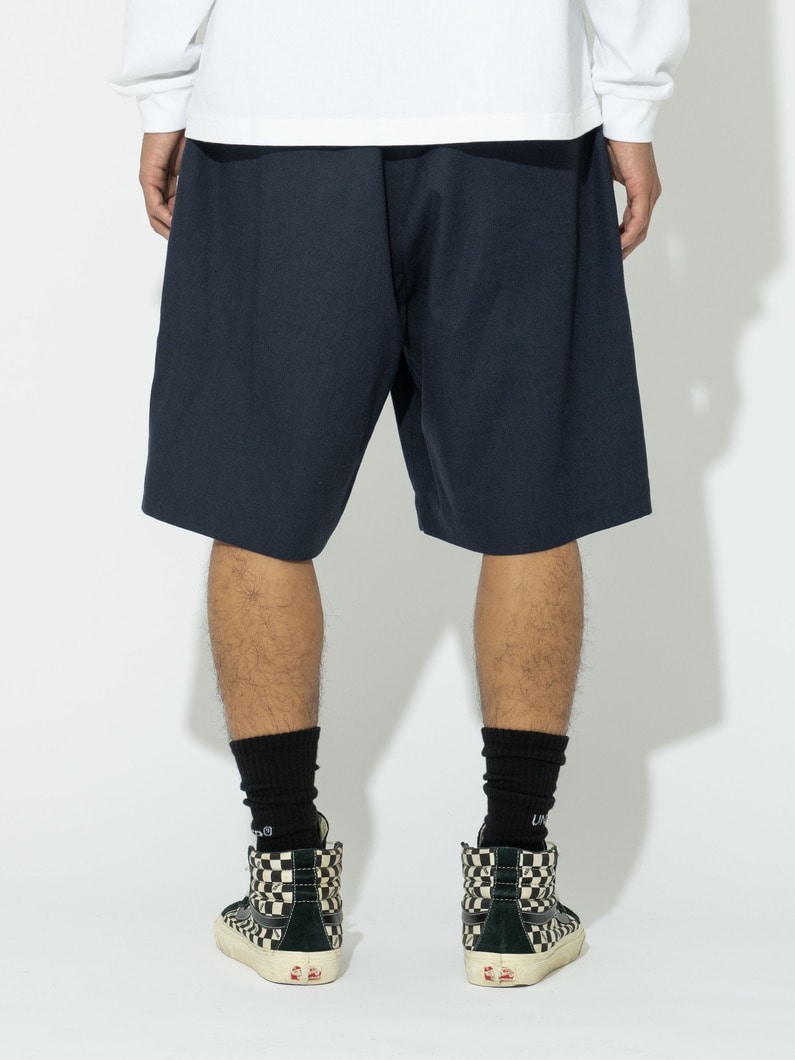 コットンリネン ワンタック ショーツ 詳細画像 navy 2