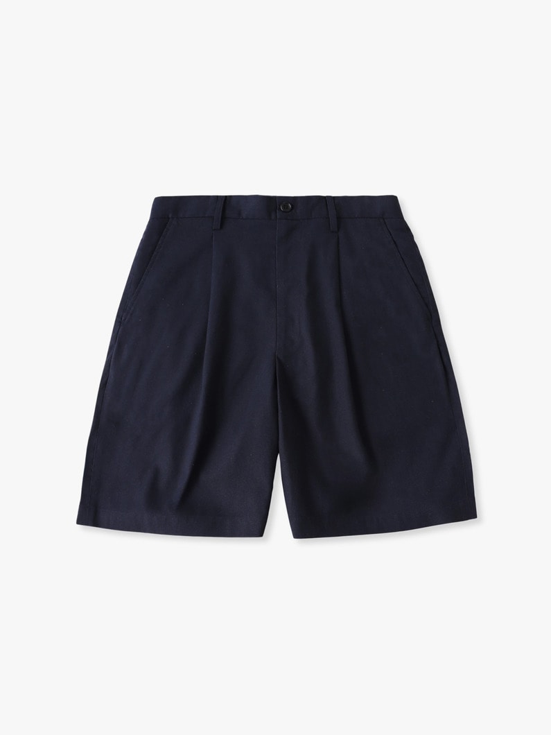 コットンリネン ワンタック ショーツ 詳細画像 navy 4