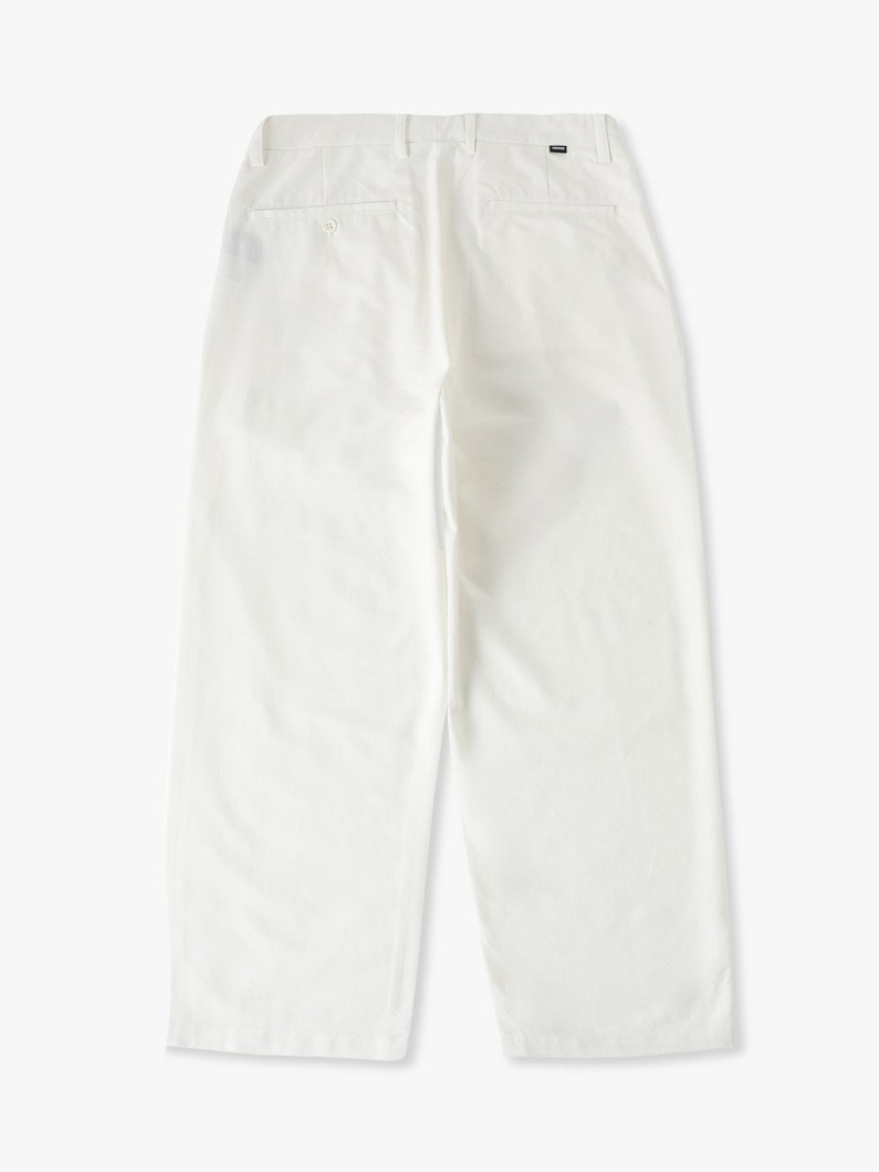 コットンリネン ワンタック パンツ 詳細画像 white 1