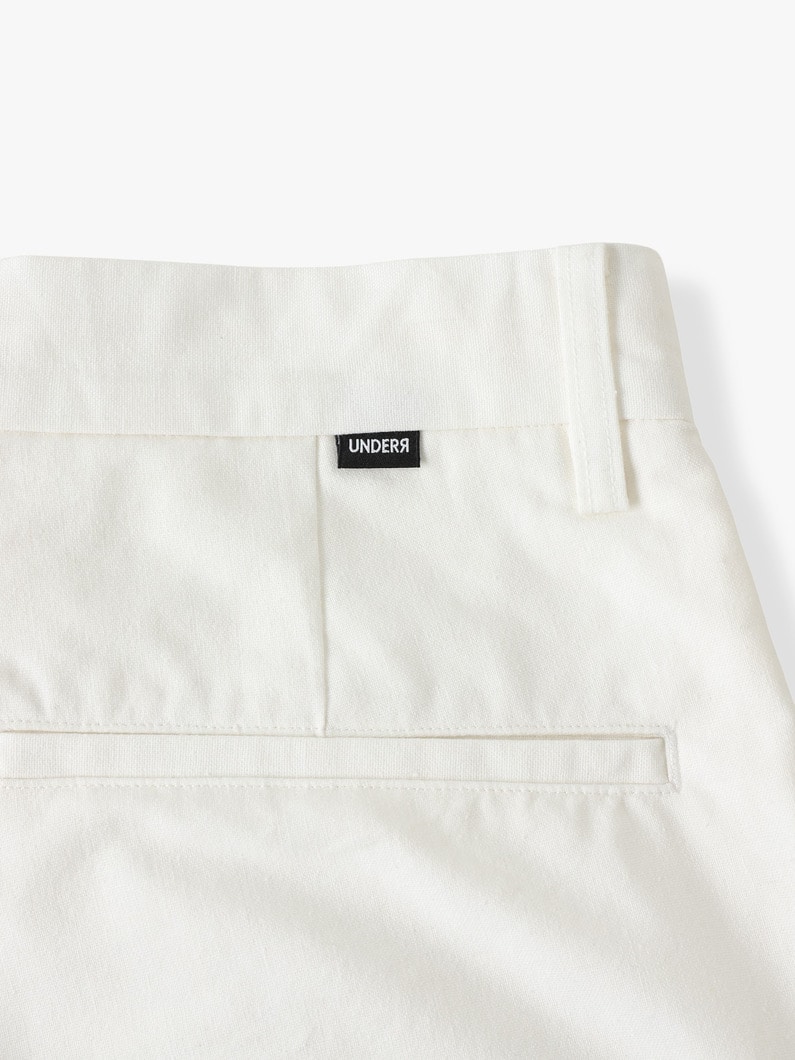 コットンリネン ワンタック パンツ 詳細画像 white 4