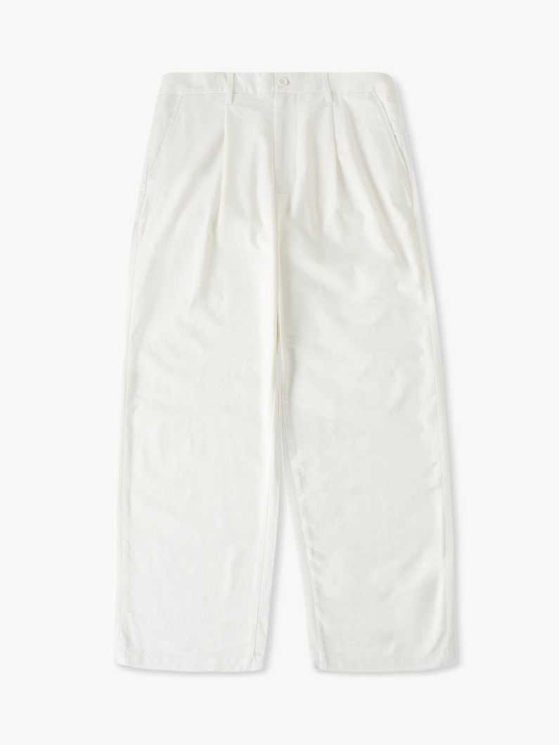 コットンリネン ワンタック パンツ 詳細画像 white 4