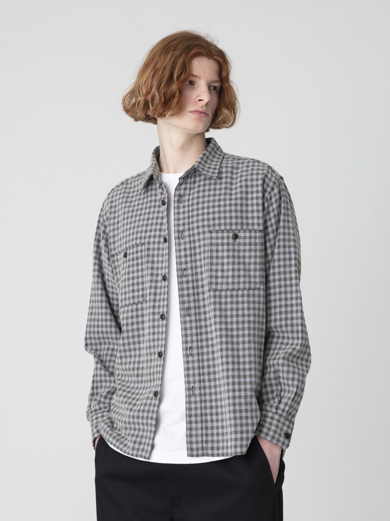 ヴィンテージ プレイドシャツ 詳細画像 blue