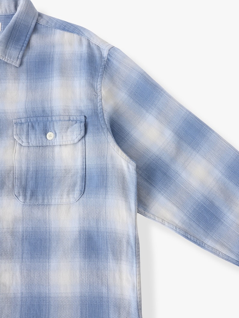 ヘリンボーン オンブレチェック シャツ 詳細画像 yellow 2