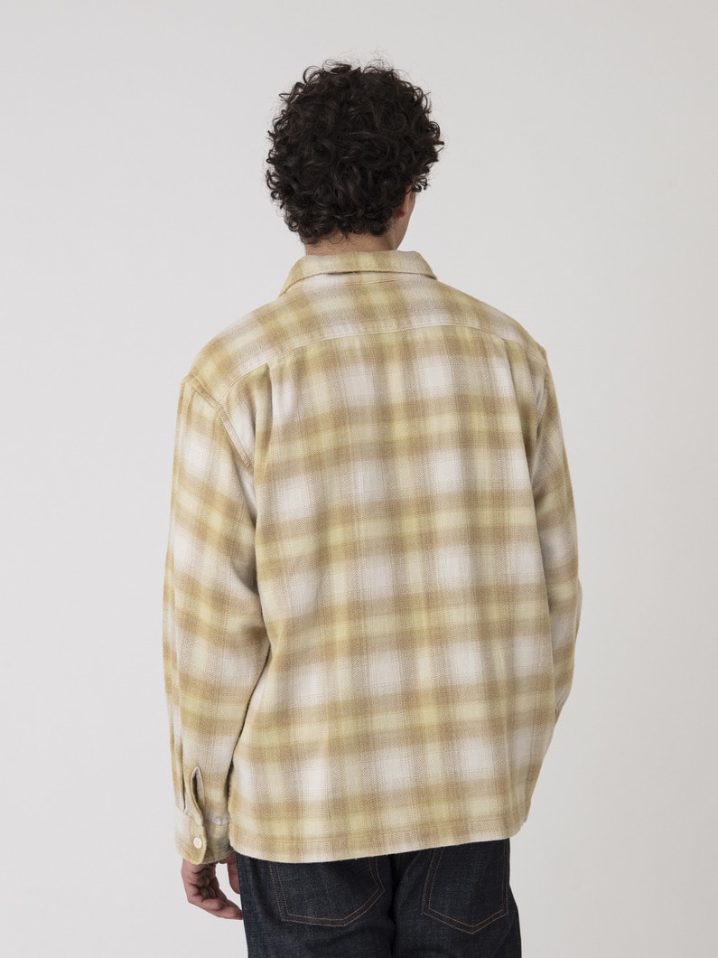 ヘリンボーン オンブレチェック シャツ 詳細画像 yellow 2