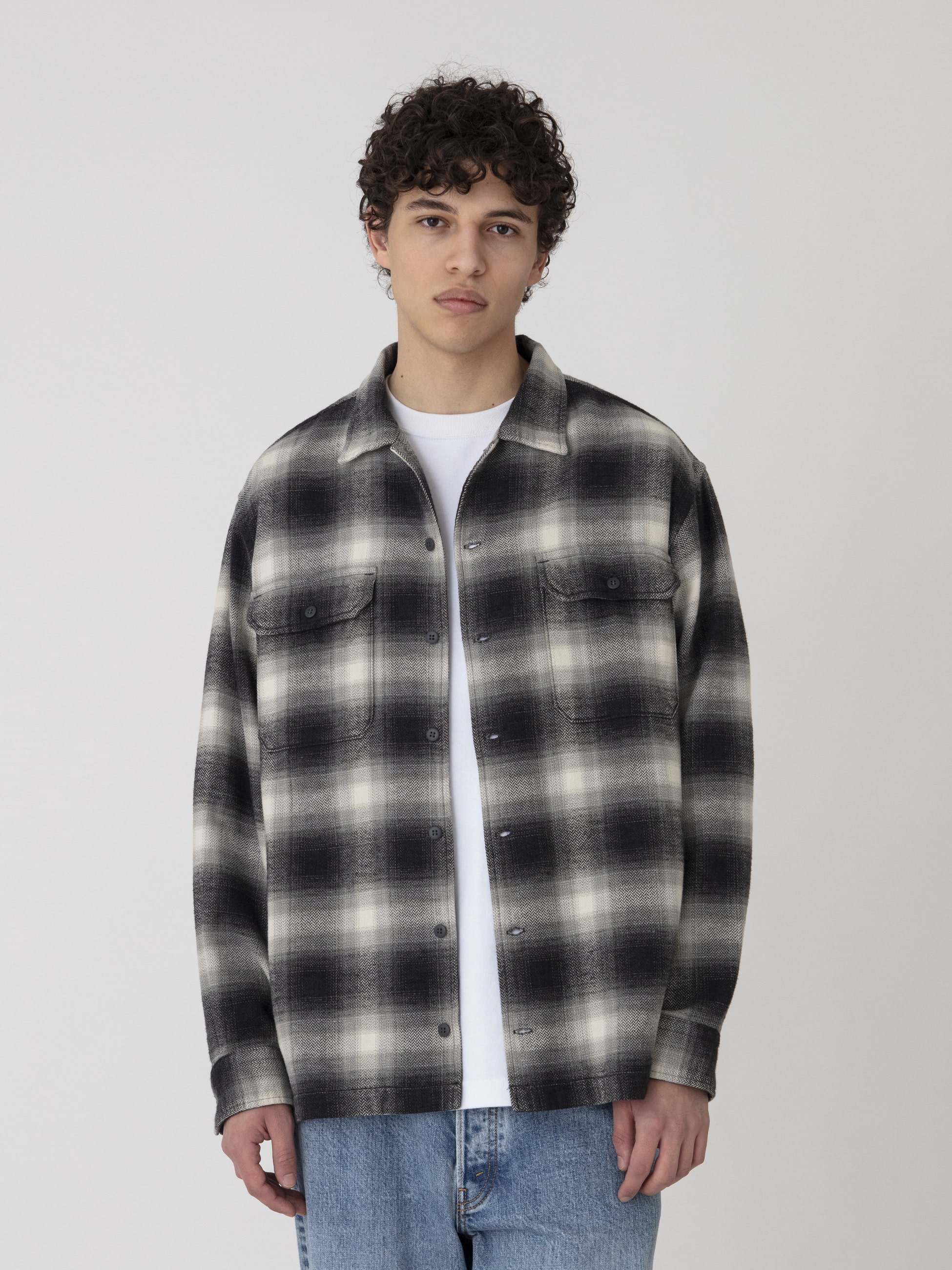 ヘリンボーン オンブレチェック シャツ｜RHC(アールエイチシー)｜Ron