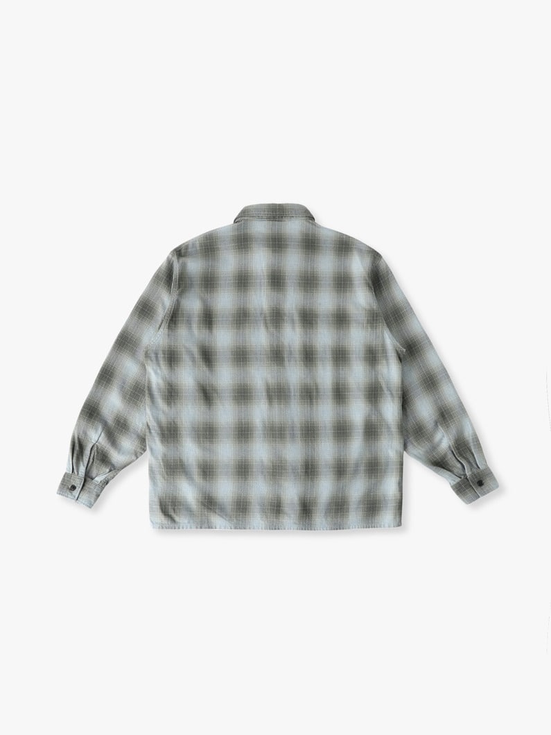 インディゴ オンブレチェック シャツ 詳細画像 green 1