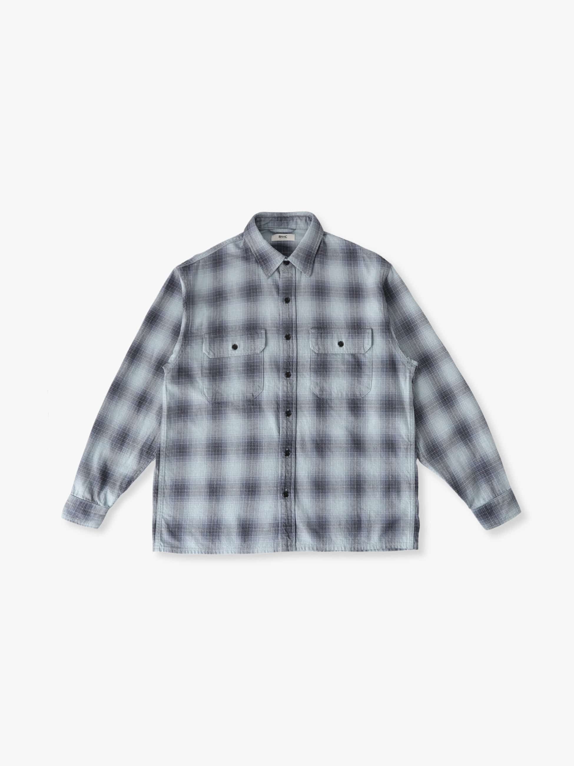 26SS RHC Ron Herman オンブレチェック シャツ ロンハーマン インディゴ オンブレチェック シャツ｜RHC(アールエイチシー)｜Ron Herman