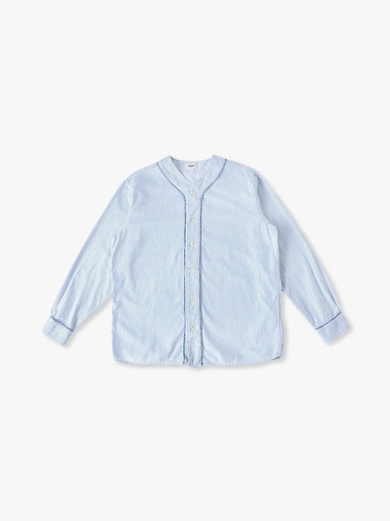 インディゴ ベースボールシャツ 詳細画像 white 3