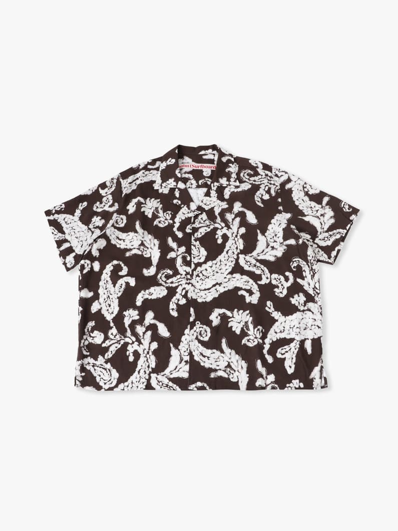 プリンテッド ショートスリーブシャツ 詳細画像 brown 1