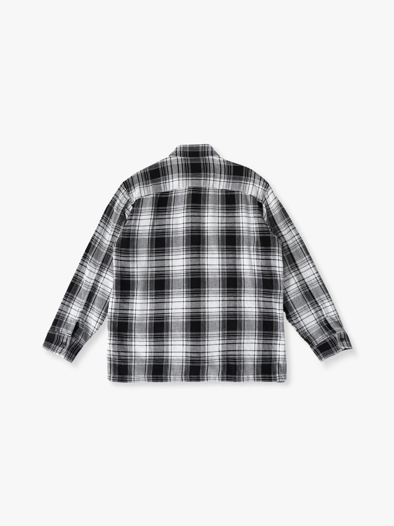 コットンリネン チェック シャツ 詳細画像 white/black 1