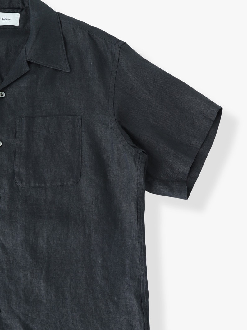 ジャパンリネン オープンカラー ショートスリーブシャツ 詳細画像 beige 2