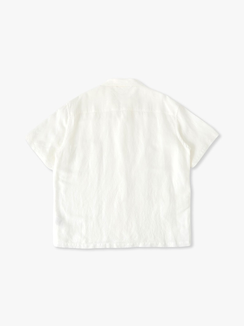 レーヨンリネン ボクシーフィット ショートスリーブシャツ 詳細画像 white 1