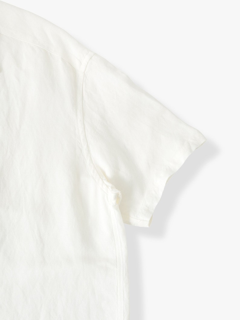 レーヨンリネン ボクシーフィット ショートスリーブシャツ 詳細画像 white 2