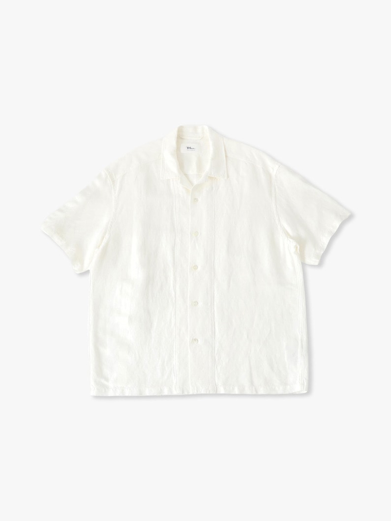 レーヨンリネン ボクシーフィット ショートスリーブシャツ 詳細画像 white 4