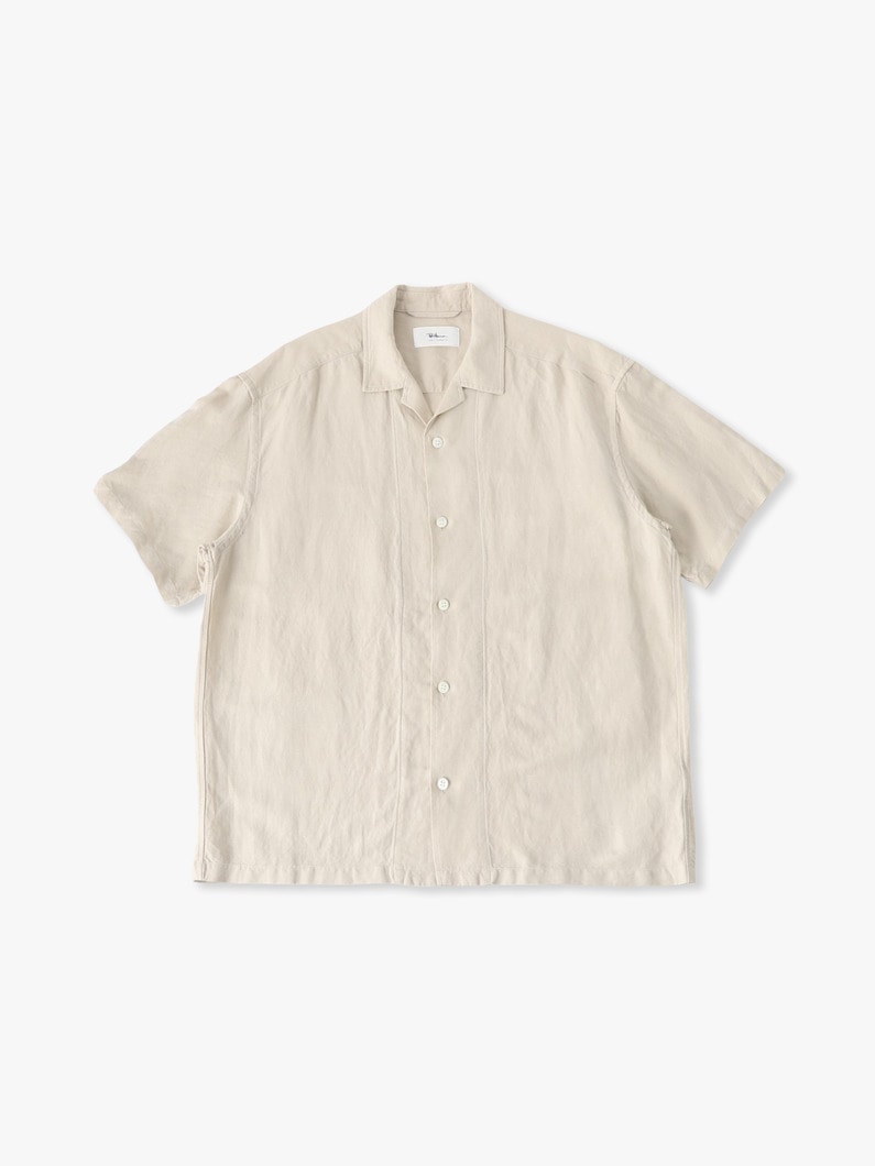 レーヨンリネン ボクシーフィット ショートスリーブシャツ 詳細画像 beige
